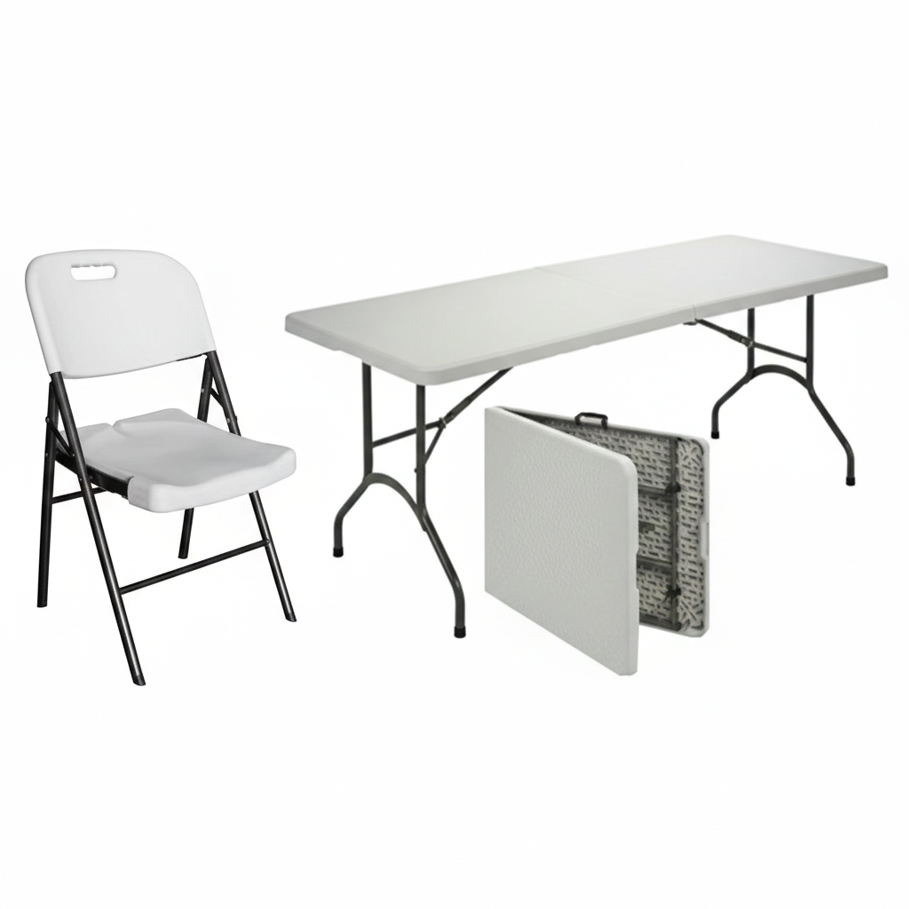 Lloguer de taules i cadires plegables per a festes i events a La Garrotxa